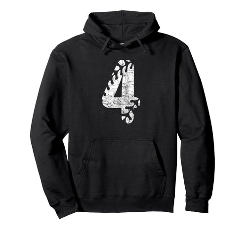 Baseball Softball Mom 4 Number 4 Hoodie - Aesthetic Graphic Unisex - T-Shirt, Sweatshirt, Hoodie