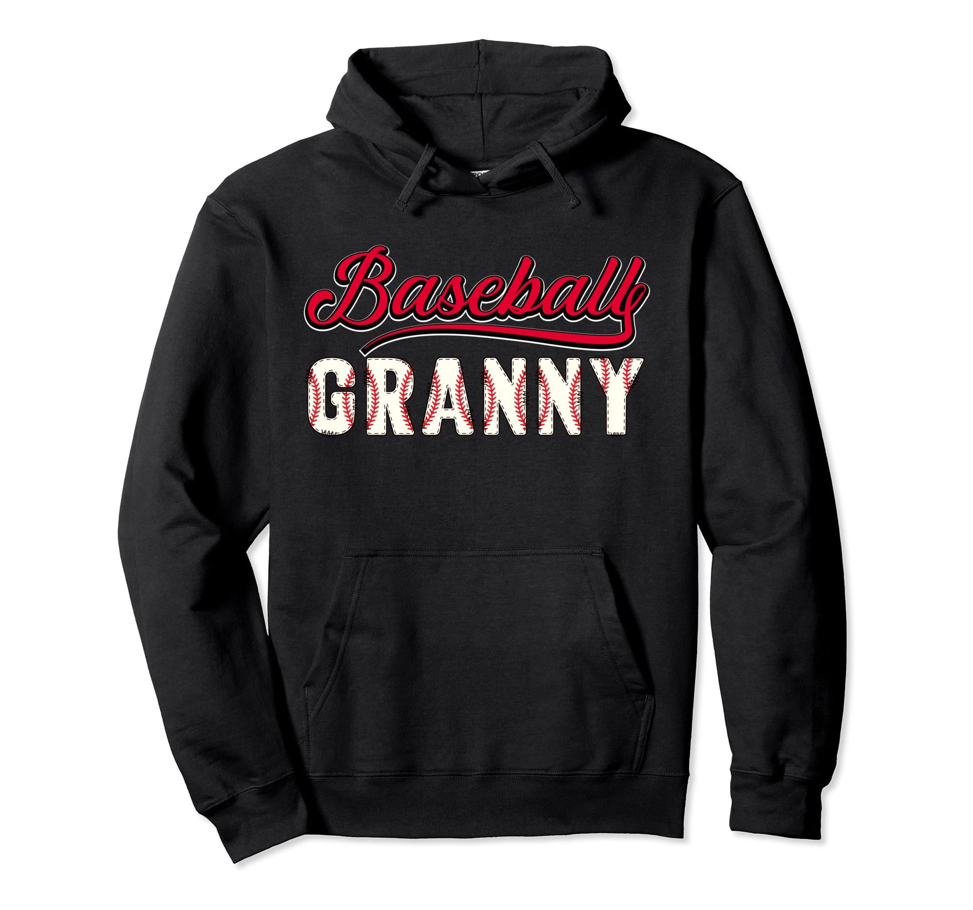 Baseball Granny Grandma Grandson Hoodie - Graphic Print Men Women - T-Shirt, Sweatshirt, Hoodie