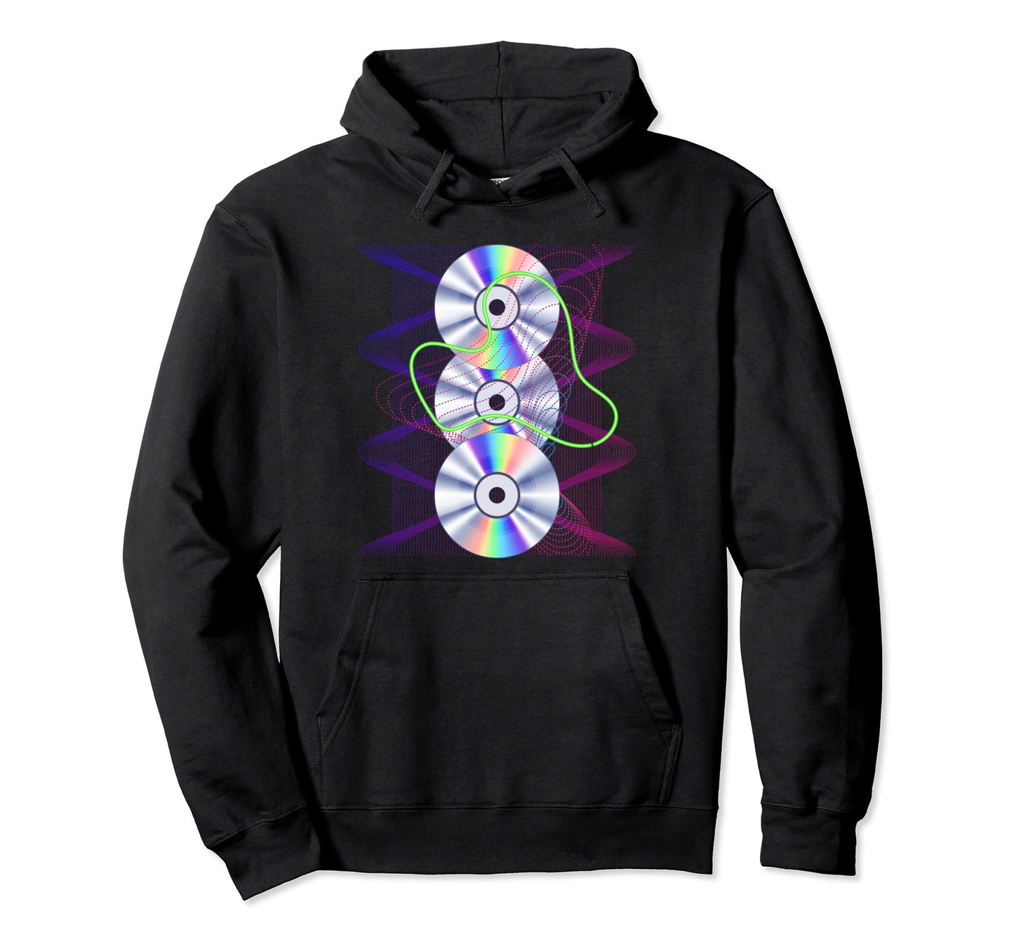 90S Music Lover Synthwave Aesthetic Hoodie - Aesthetic Graphic for Adults - T-Shirt, Sweatshirt, Hoodie