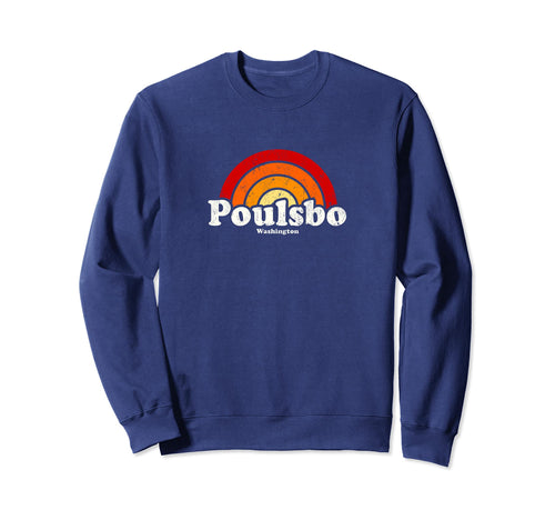 Poulsbo Washington Wa 70S Rainbow Sweatshirt - Aesthetic Graphic Men Women - T-Shirt, Sweatshirt, Hoodie