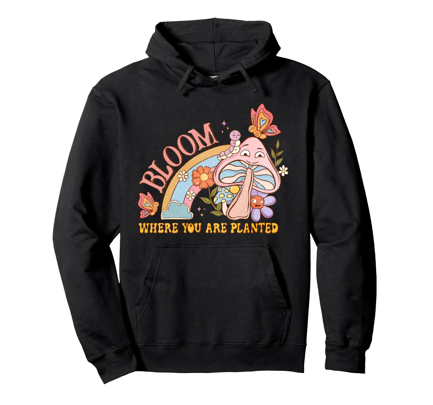Bloom Where You Are Planted Floral Hoodie - Minimalist Print for Adults - T-Shirt, Sweatshirt, Hoodie