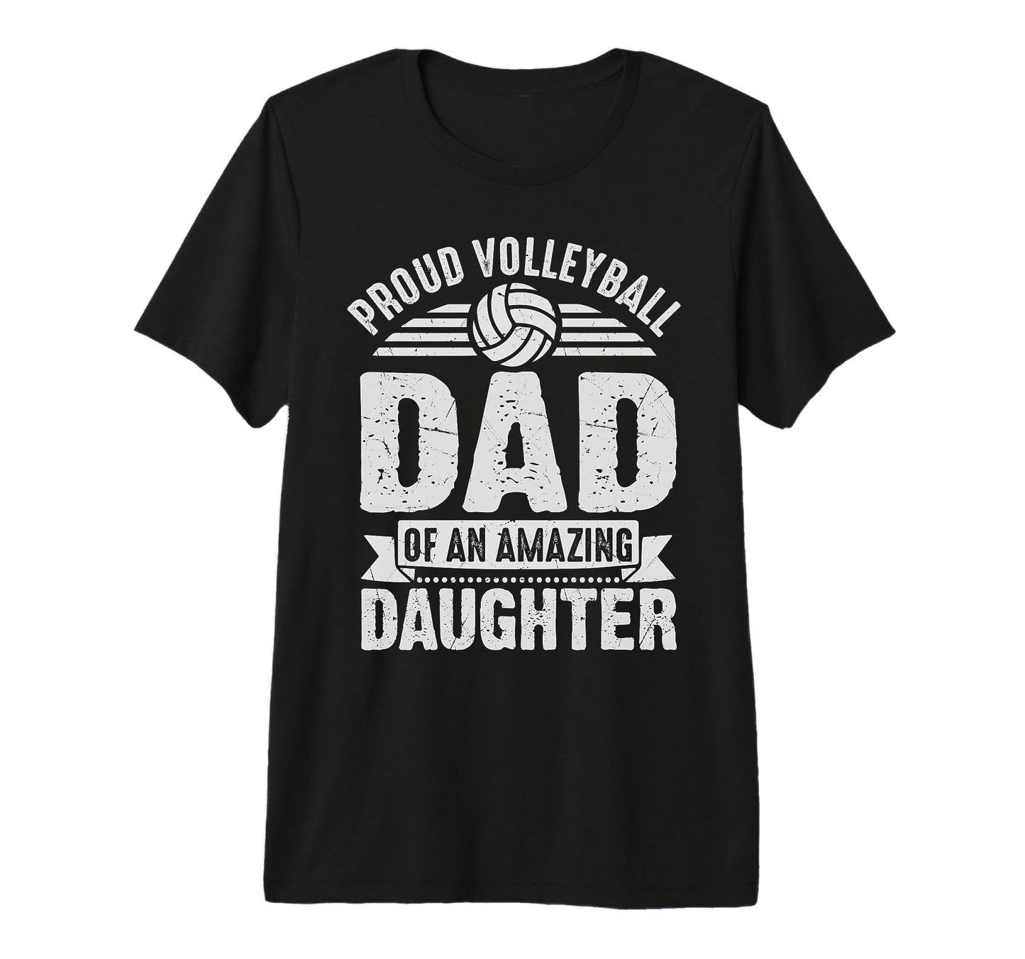 Proud Volleyball Dad Daughter Funny Sport T-Shirt - Novelty Apparel Unisex - T-Shirt, Sweatshirt, Hoodie