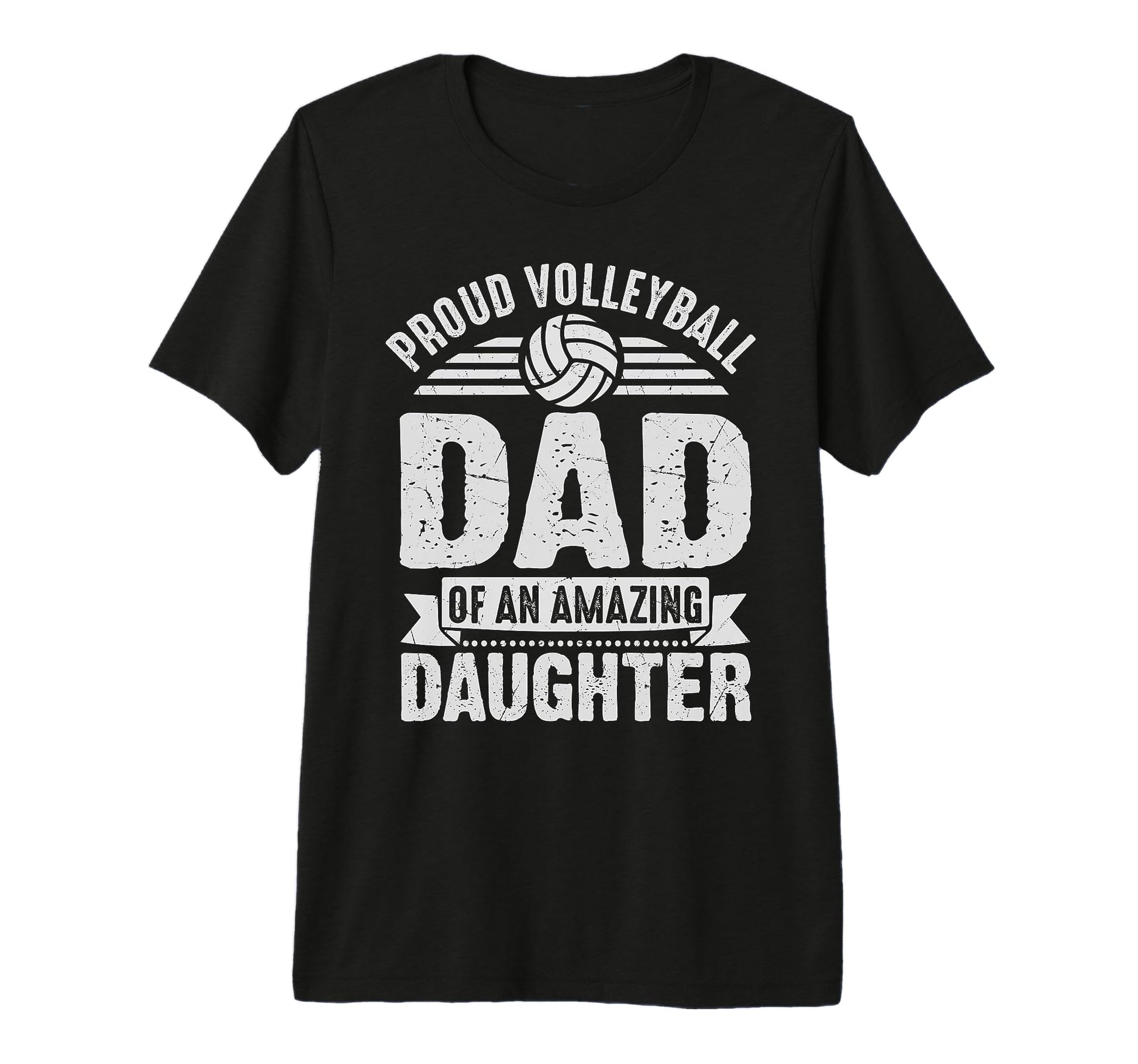 Proud Volleyball Dad Daughter Funny Sport T-Shirt - Novelty Apparel Unisex - T-Shirt, Sweatshirt, Hoodie
