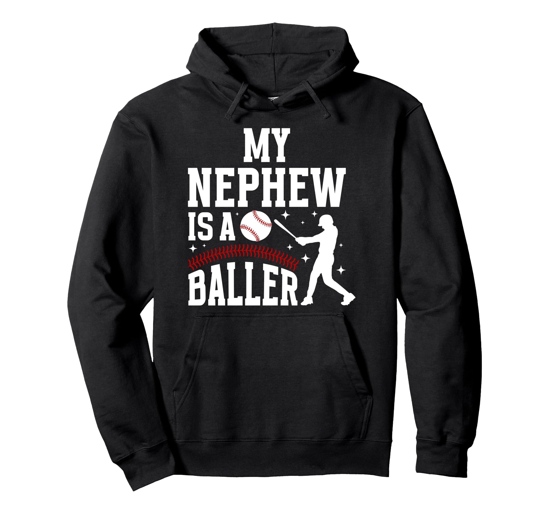 My Nephew Baseball Aunt Baseball Player Hoodie - Novelty Apparel Unisex - T-Shirt, Sweatshirt, Hoodie