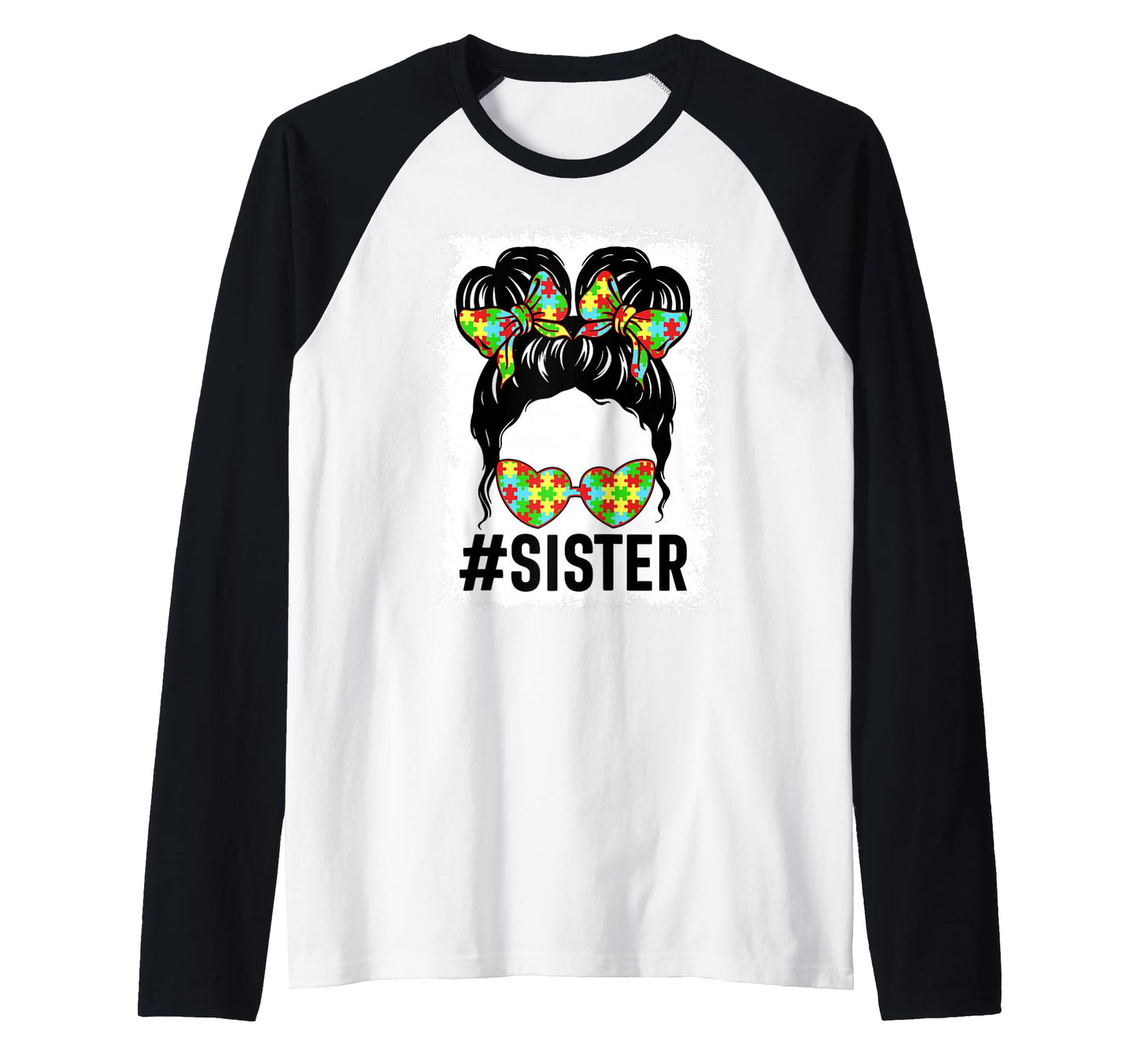 Autism Sister Autistic Puzzle Gift T-Shirt - Streetwear Style Unisex - T-Shirt, Sweatshirt, Hoodie