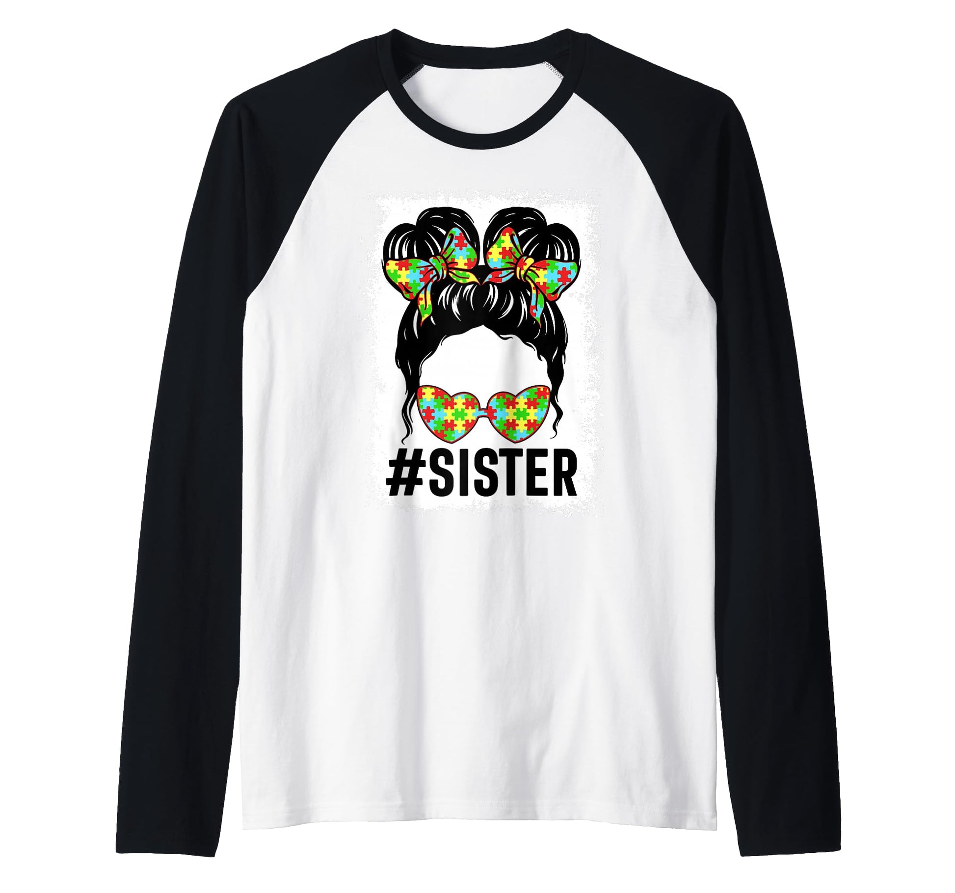 Autism Sister Autistic Puzzle Gift T-Shirt - Streetwear Style Unisex - T-Shirt, Sweatshirt, Hoodie