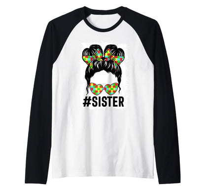 Autism Sister Autistic Puzzle Gift T-Shirt - Streetwear Style Unisex - T-Shirt, Sweatshirt, Hoodie