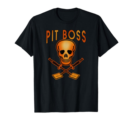 Pit Boss Grilling Skull And Spatulas T-Shirt - Fun Novelty Design Men Women - T-Shirt, Sweatshirt, Hoodie