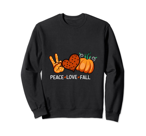 Peace Love Fall Friendly Person Sweatshirt - Aesthetic Graphic Unisex - T-Shirt, Sweatshirt, Hoodie