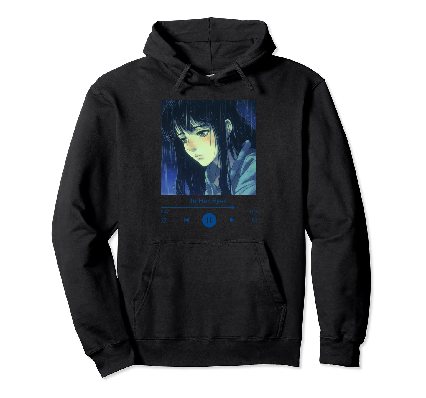 Sad Anime Grunge Music Goth Aesthetic Lover Hoodie - Graphic Print Unisex - T-Shirt, Sweatshirt, Hoodie