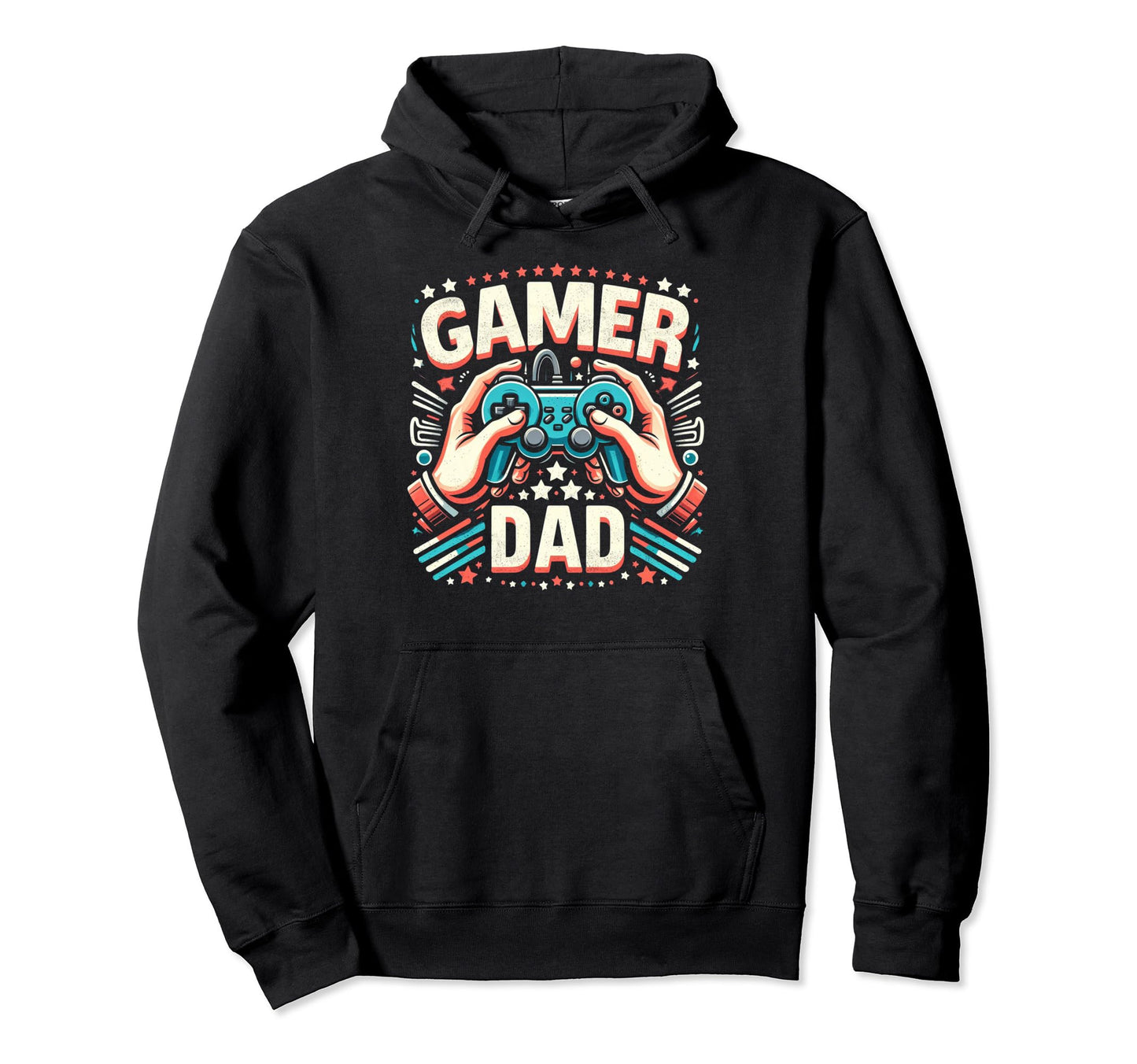 Gamer Dad Game Controller Gaming Hoodie - Fun Novelty Design Men Women - T-Shirt, Sweatshirt, Hoodie