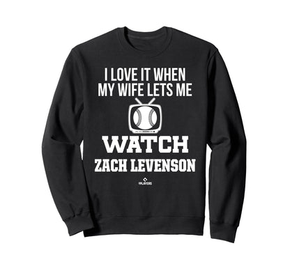 My Wife Lets Me Watch Zach Sweatshirt - Minimalist Print for Adults - T-Shirt, Sweatshirt, Hoodie