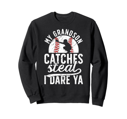 Baseball Catcher Grandma Funny Sweatshirt - Novelty Apparel Men Women - T-Shirt, Sweatshirt, Hoodie