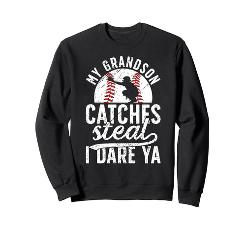 Baseball Catcher Grandma Funny Sweatshirt - Novelty Apparel Men Women - T-Shirt, Sweatshirt, Hoodie