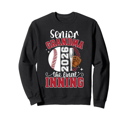 Baseball Senior Grandma 2026 Sweatshirt - Trendy Graphic for Adults - T-Shirt, Sweatshirt, Hoodie