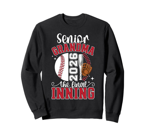 Baseball Senior Grandma 2026 Sweatshirt - Trendy Graphic for Adults - T-Shirt, Sweatshirt, Hoodie