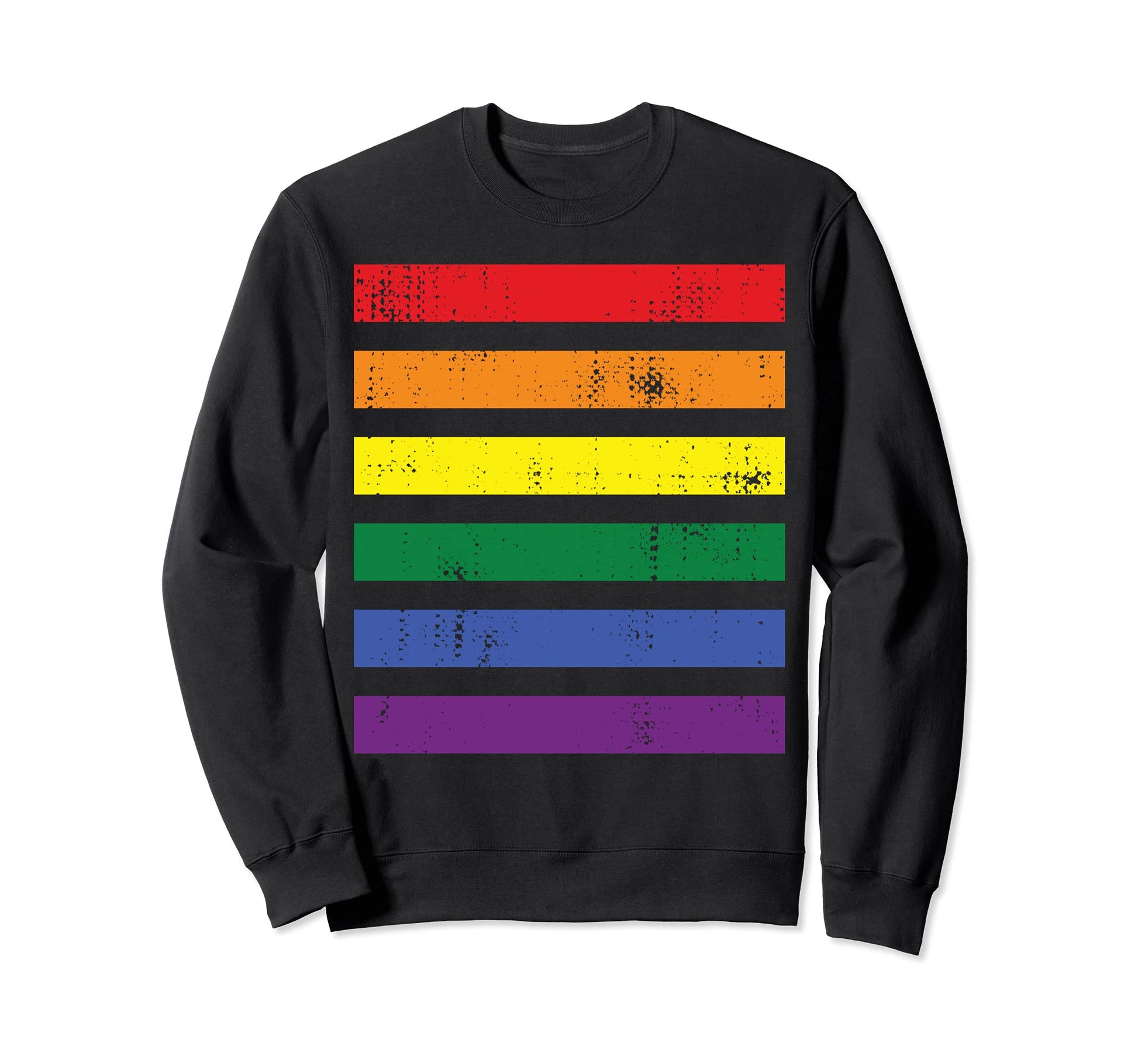 Rainbow Stripes Gay Pride Parade Sweatshirt - Minimalist Print for Adults - T-Shirt, Sweatshirt, Hoodie