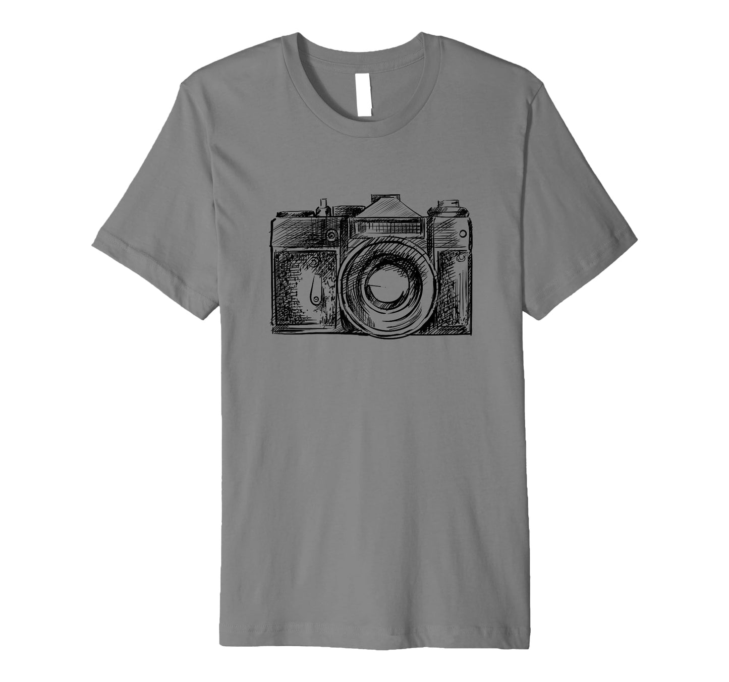Photography Lovers Camera Sketch T-Shirt - Minimalist Print Men Women - T-Shirt, Sweatshirt, Hoodie