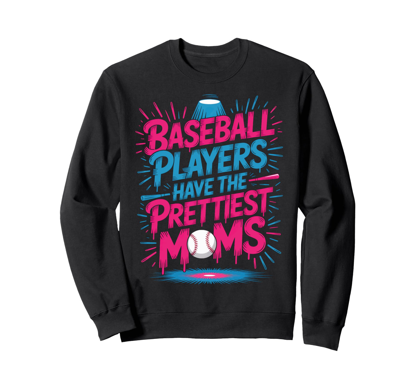 Proud Baseball Mom Baseball Sweatshirt - Streetwear Style for Adults - T-Shirt, Sweatshirt, Hoodie