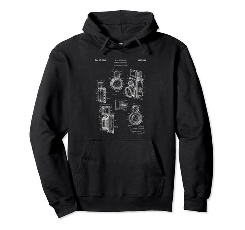 Camera Lenses Accessories Patent Art Hoodie - Streetwear Style Men Women - T-Shirt, Sweatshirt, Hoodie