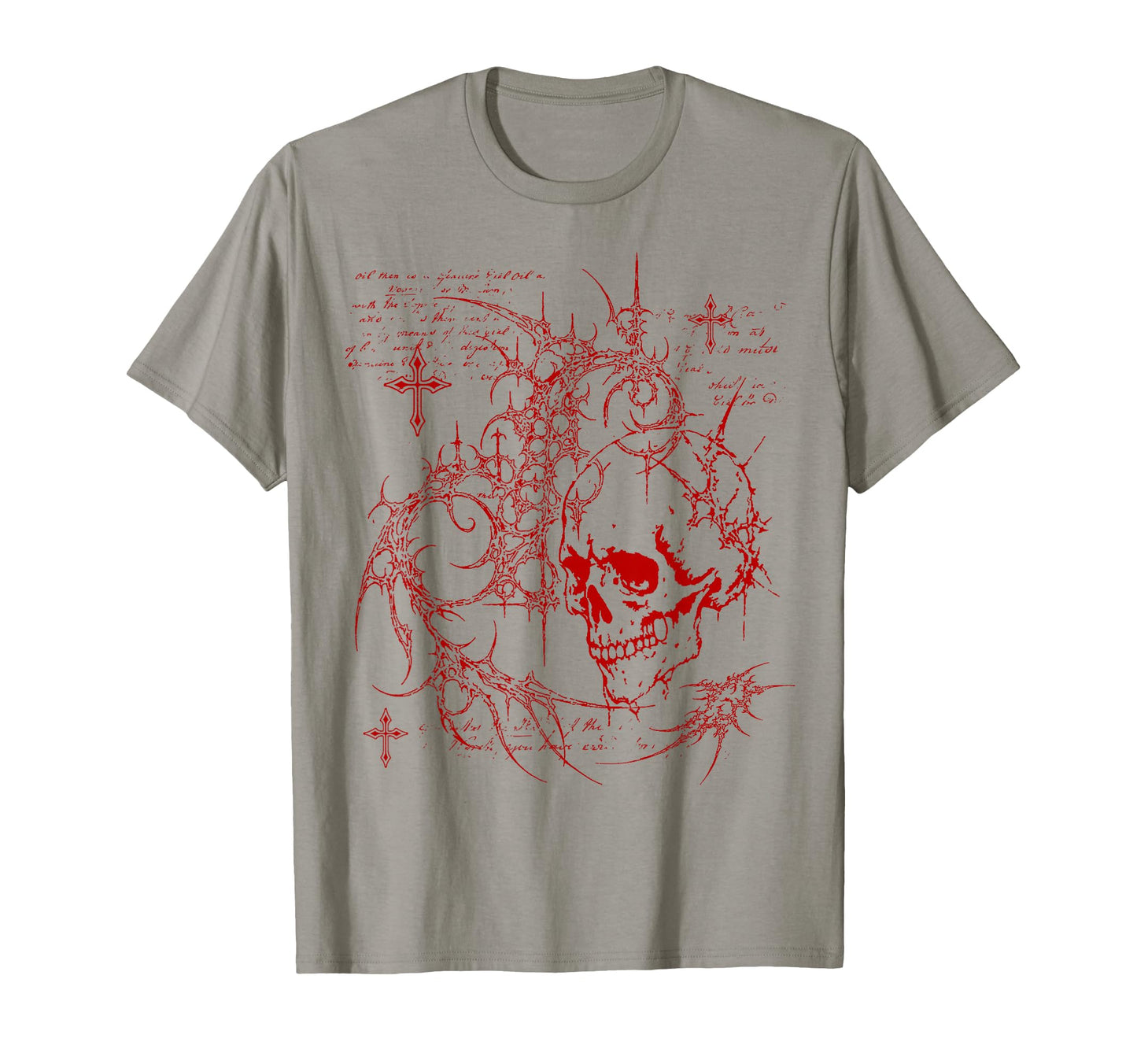 Y2K Grunge Red Skull Goth Alt Sigilism T-Shirt - Trendy Graphic Men Women - T-Shirt, Sweatshirt, Hoodie