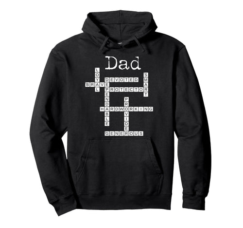 Dad Crossword Fathers Day Love Word Games Hoodie - Trendy Graphic Men Women - T-Shirt, Sweatshirt, Hoodie