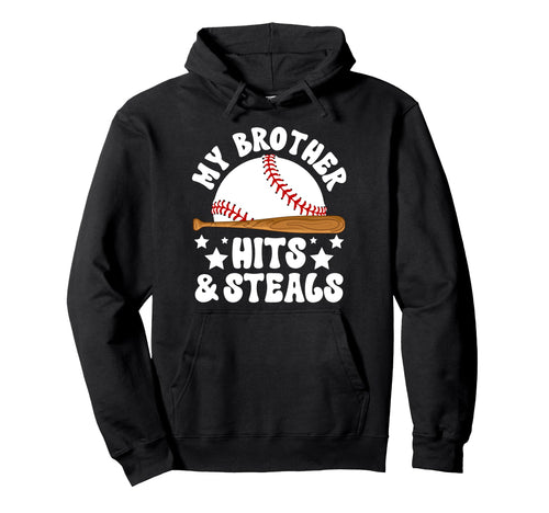 Funny Baseball Brother Baseball Player Hoodie - Graphic Print for Adults - T-Shirt, Sweatshirt, Hoodie
