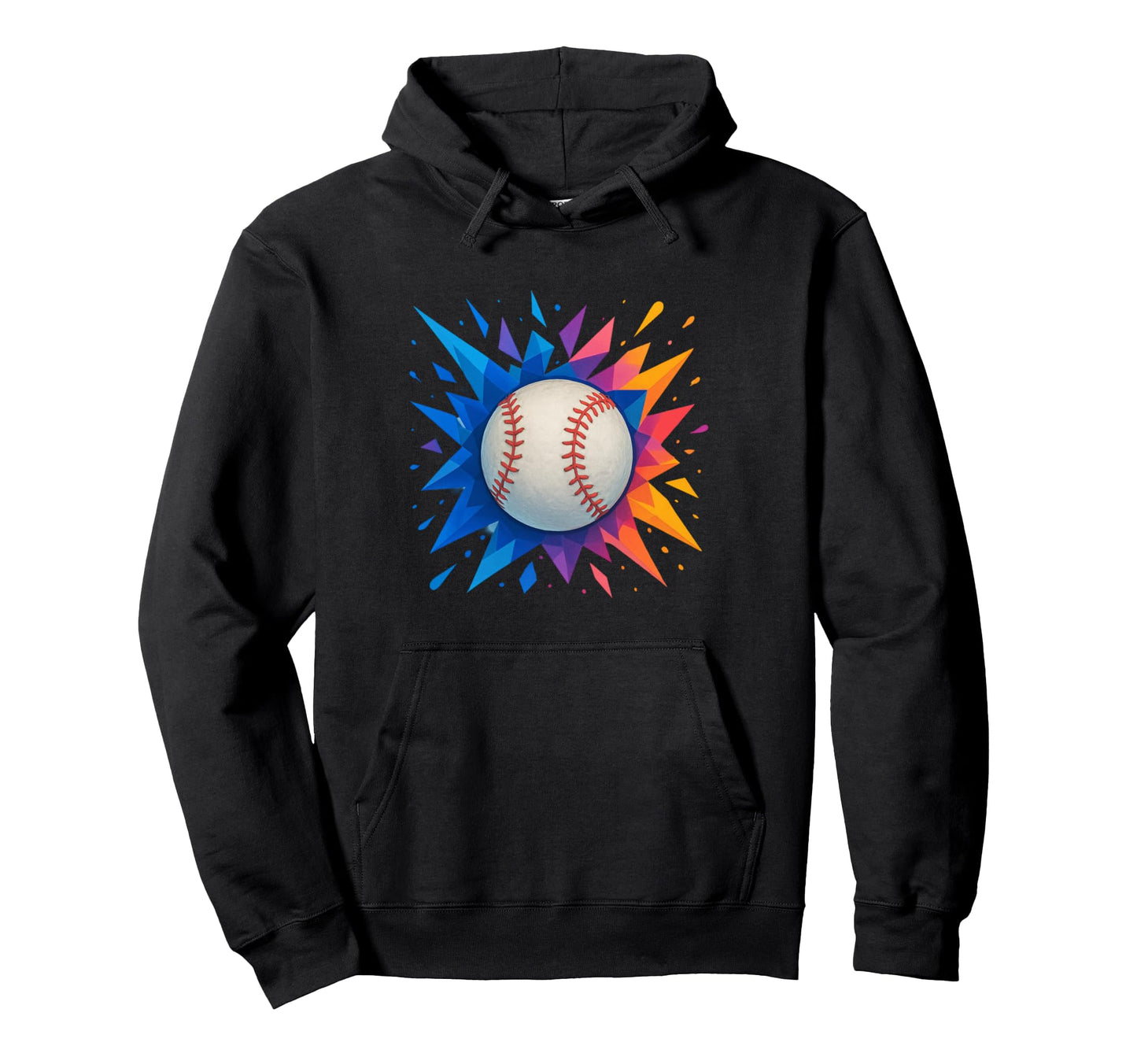 Baseball Rainbow Tie Dye Vibe Hoodie - Custom Art Print Unisex - T-Shirt, Sweatshirt, Hoodie