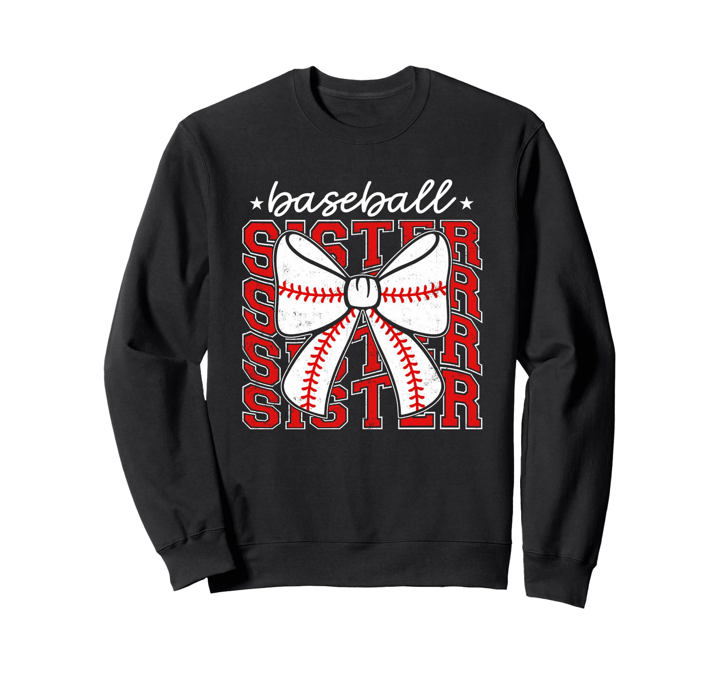 Baseball Sister Coquette Bow Sport Sweatshirt - Aesthetic Graphic Unisex - T-Shirt, Sweatshirt, Hoodie
