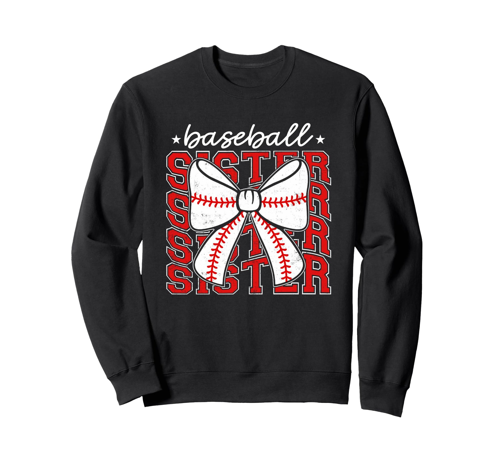Baseball Sister Coquette Bow Sport Sweatshirt - Aesthetic Graphic Unisex - T-Shirt, Sweatshirt, Hoodie
