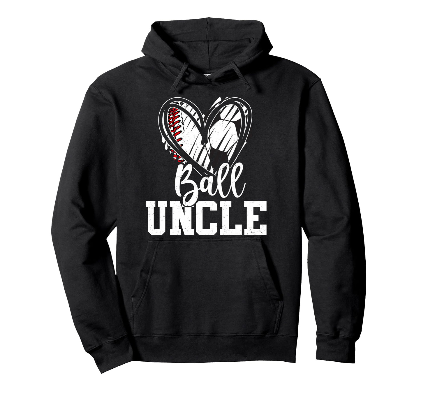 Ball Uncle Baseball Soccer Uncle Hoodie - Fun Novelty Design for Adults - T-Shirt, Sweatshirt, Hoodie