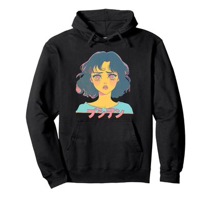 Goth Grunge Demon Anime Waifu Horror Hoodie - Novelty Apparel Men Women - T-Shirt, Sweatshirt, Hoodie