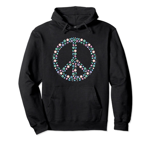 Peace Love Hippie Costume Flower Power Hoodie - Unique Graphic for Adults - T-Shirt, Sweatshirt, Hoodie