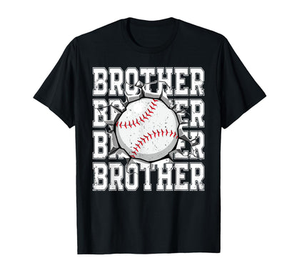 Baseball Brother Cracked Wall T-Shirt - Fun Novelty Design Men Women - T-Shirt, Sweatshirt, Hoodie