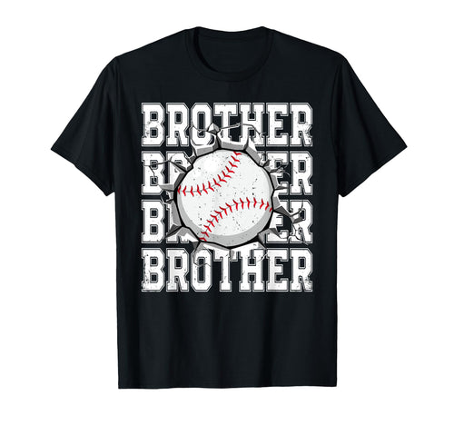 Baseball Brother Cracked Wall T-Shirt - Fun Novelty Design Men Women - T-Shirt, Sweatshirt, Hoodie