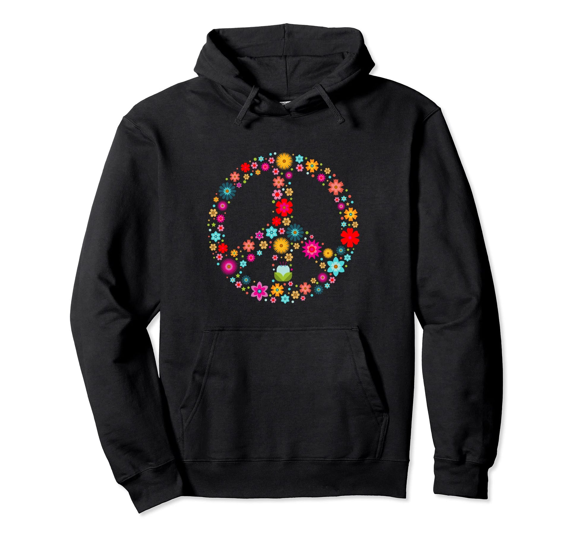 Subtradivid Peace Sign 60S 70S Love Hoodie - Novelty Apparel for Adults - T-Shirt, Sweatshirt, Hoodie