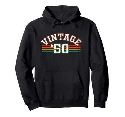 1950 Birth Year Birthday Rainbow Hoodie - Aesthetic Graphic for Adults - T-Shirt, Sweatshirt, Hoodie