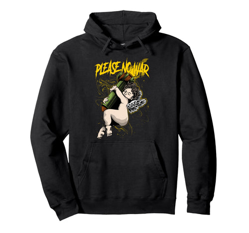 Please No War Angel Aesthetic Edgy Hoodie - Custom Art Print Men Women - T-Shirt, Sweatshirt, Hoodie