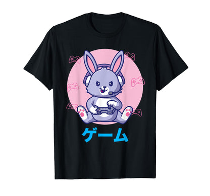 Rabbit Video Gaming Vaporwave T-Shirt - Trendy Graphic for Adults - T-Shirt, Sweatshirt, Hoodie