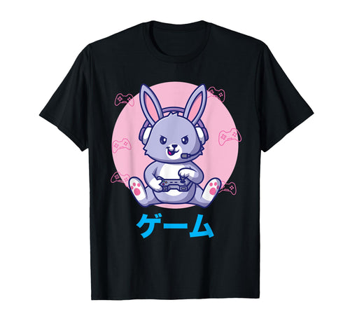 Rabbit Video Gaming Vaporwave T-Shirt - Trendy Graphic for Adults - T-Shirt, Sweatshirt, Hoodie