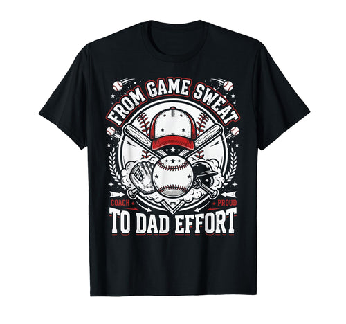Baseball Dad Baseballer Daddy Baseball T-Shirt - Graphic Print Men Women - T-Shirt, Sweatshirt, Hoodie