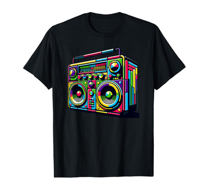 Boombox Old School 80S Music Hip Hop T-Shirt - Fun Novelty Design Men Women - T-Shirt, Sweatshirt, Hoodie