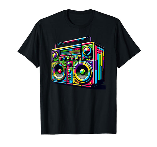 Boombox Old School 80S Music Hip Hop T-Shirt - Fun Novelty Design Men Women - T-Shirt, Sweatshirt, Hoodie