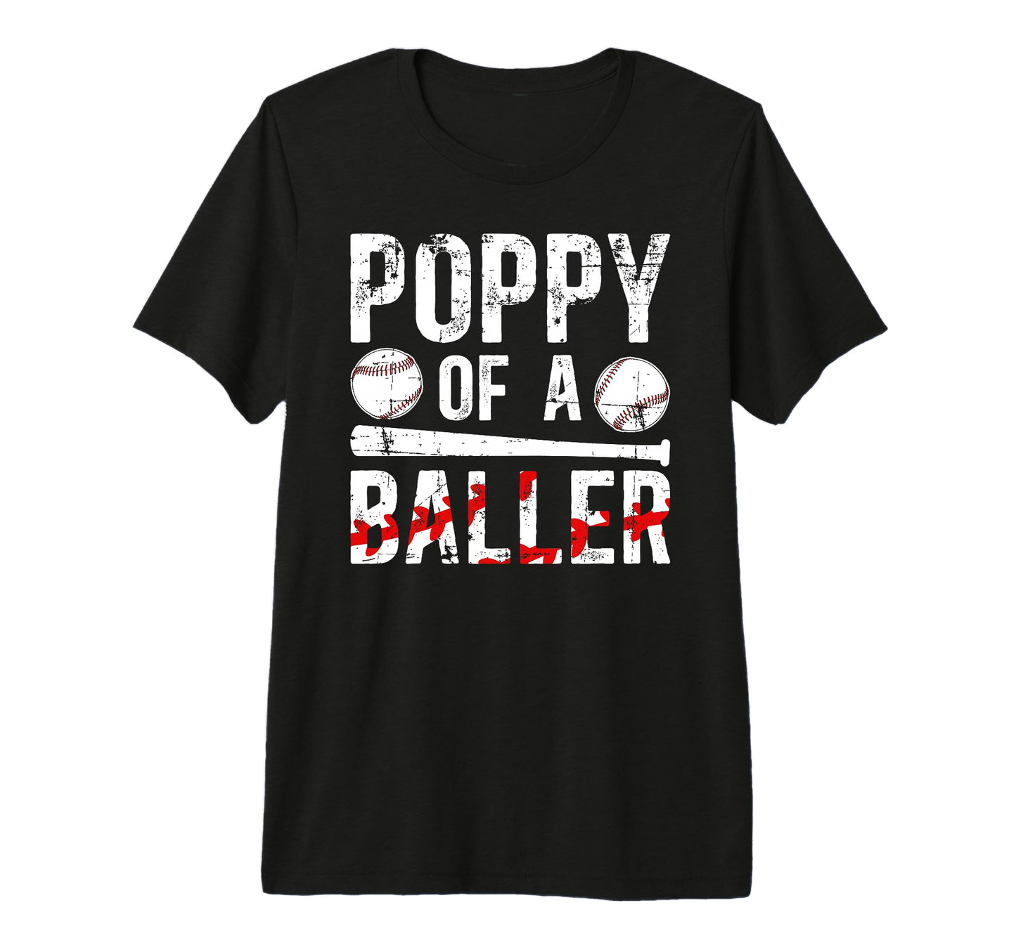 Mens Poppy Baller Baseball Poppy Baseball T-Shirt - Graphic Print Unisex - T-Shirt, Sweatshirt, Hoodie