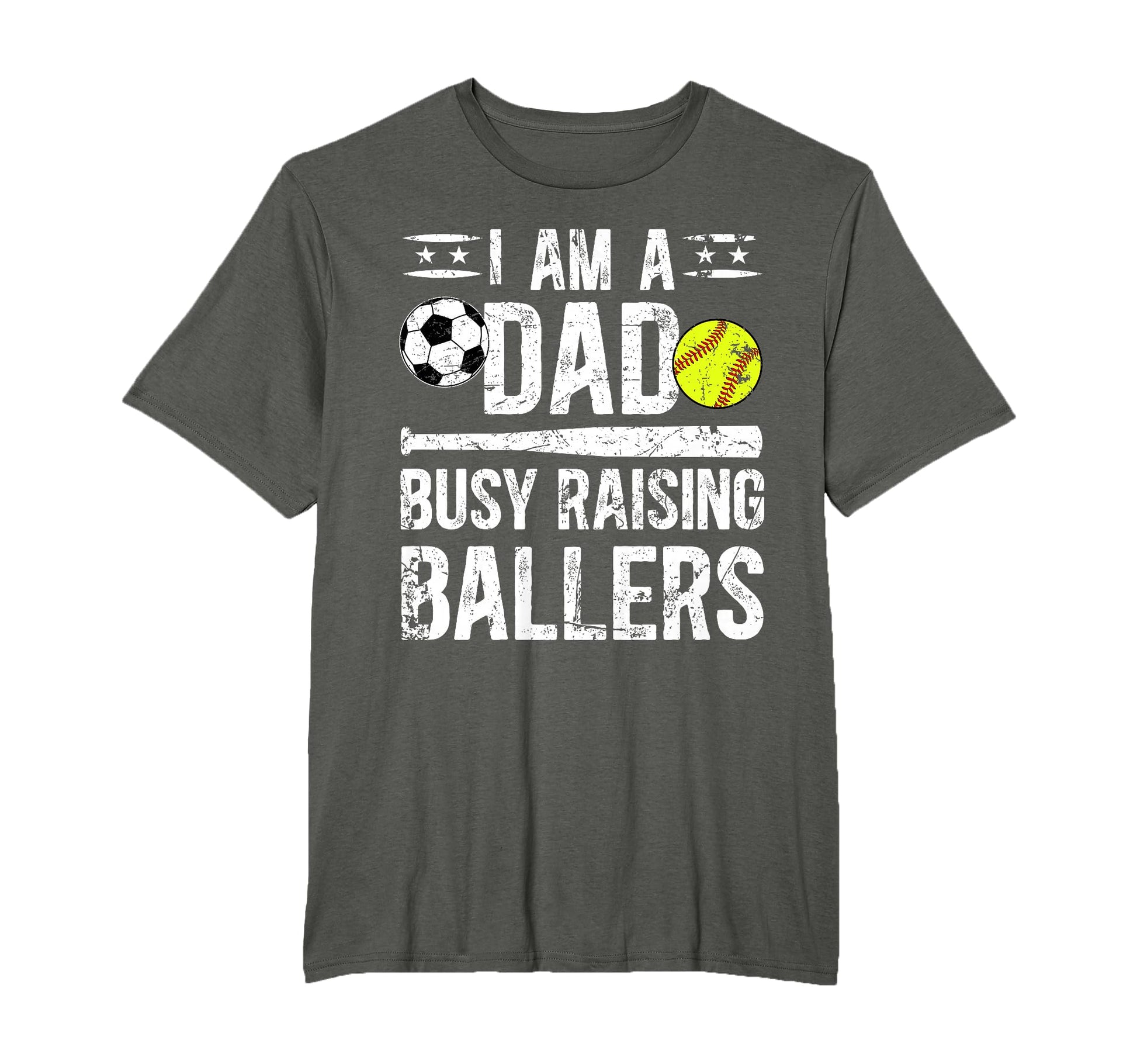 I Am Dad Busy Raising Ballers Softball T-Shirt - Trendy Graphic Men Women - T-Shirt, Sweatshirt, Hoodie