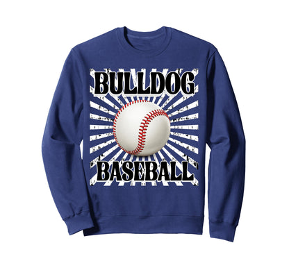 Bulldog Baseball Mom Starburst Game Sweatshirt - Custom Art Print Unisex - T-Shirt, Sweatshirt, Hoodie
