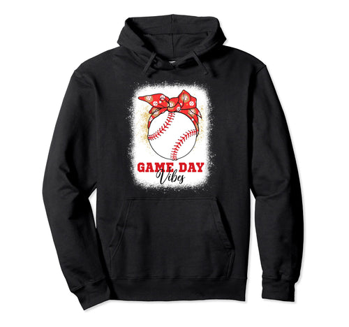 Baseball Mom Bleached Bun Mothers Hoodie - Casual Everyday Wear Men Women - T-Shirt, Sweatshirt, Hoodie
