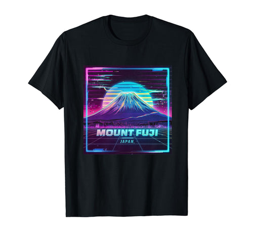 Mount Fuji Japan Vaporwave Aesthetic T-Shirt - Unique Graphic Men Women - T-Shirt, Sweatshirt, Hoodie