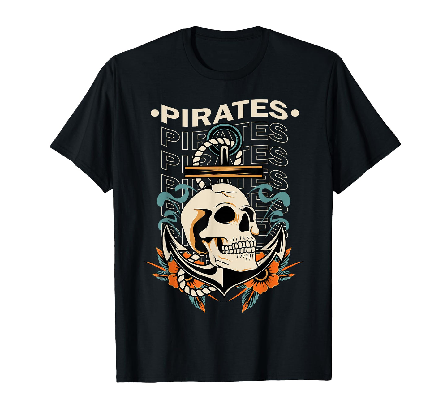 Pirates Skull Aesthetic Edgy T-Shirt - Casual Everyday Wear for Adults - T-Shirt, Sweatshirt, Hoodie