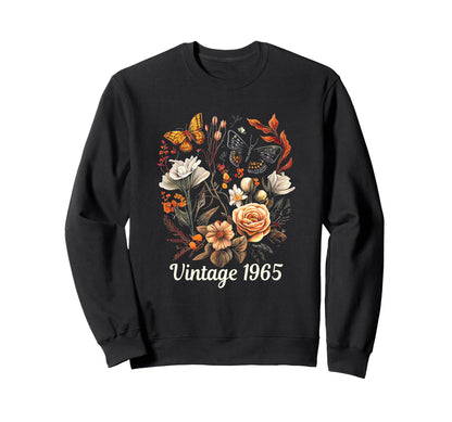 1965 Boho Rose Floral Flower Sweatshirt - Fun Novelty Design Men Women - T-Shirt, Sweatshirt, Hoodie